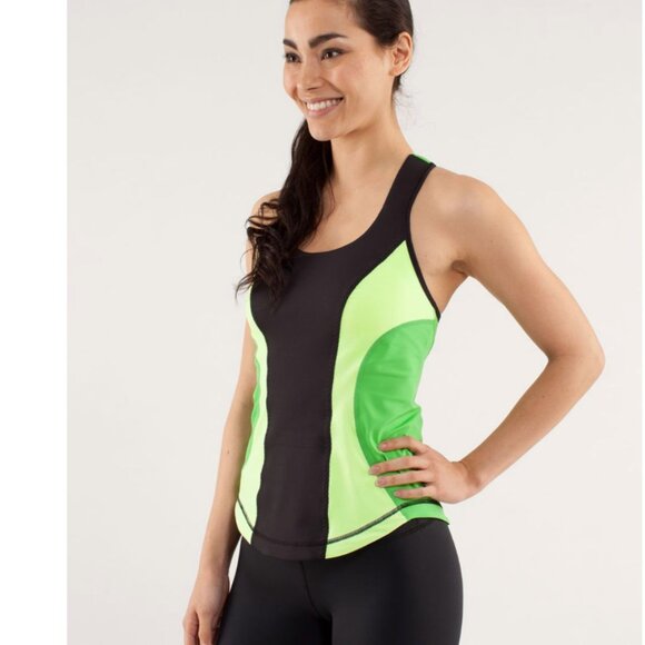 Lululemon Athetletica Cardio Kick Tank Neon Size 8 - Picture 1 of 12